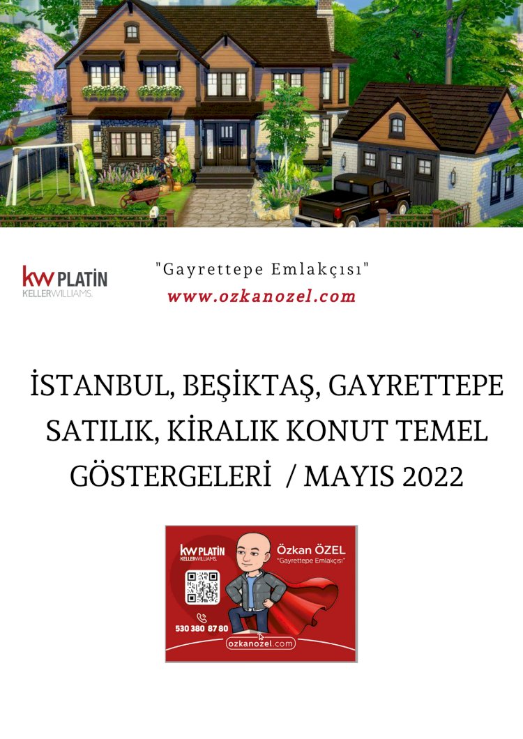 İstanbul, Beşiktaş, Gayrettepe Satılık, Kiralık konut temel göstergeleri / Mayıs 2022