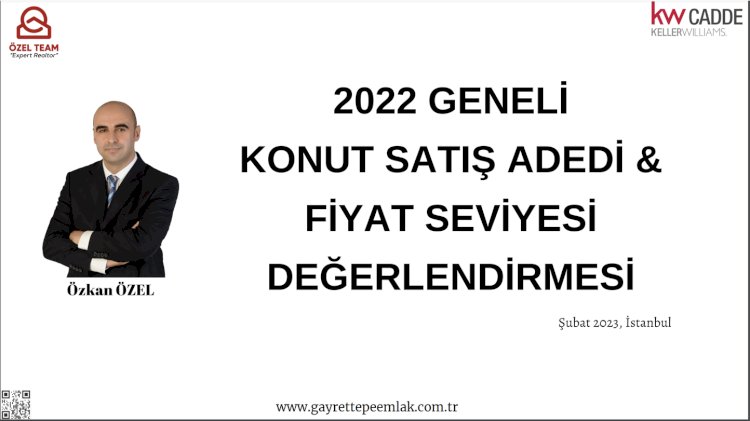 2022 Geneli Türkiye, İstanbul, Beşiktaş Konut Satış Adedi & Fiyat Seviyesi Değerlendirmesi