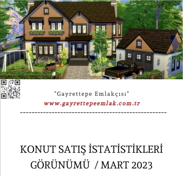 KONUT SATIŞ İSTATİSTİKLERİ GÖRÜNÜMÜ / MART 2023
